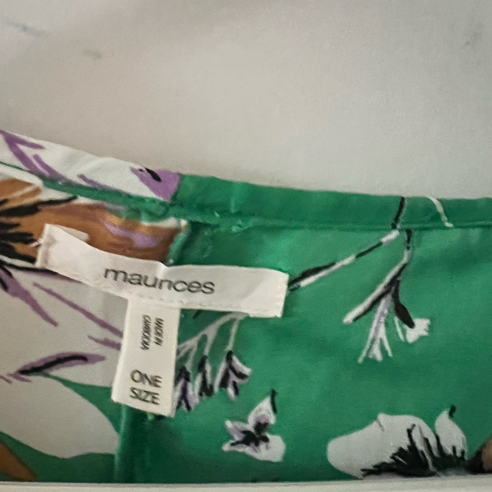 Maurices Green Floral Ruana - Picture 2 of 3